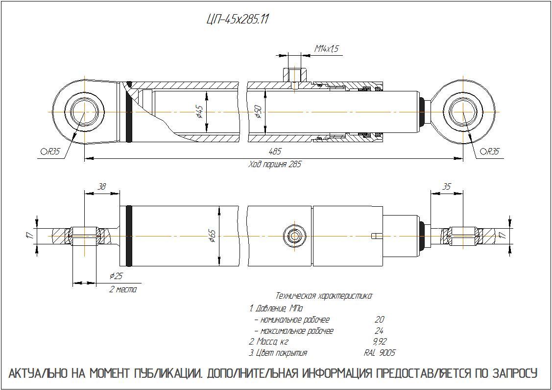 ЦП-45х285.11 Гидроцилиндр